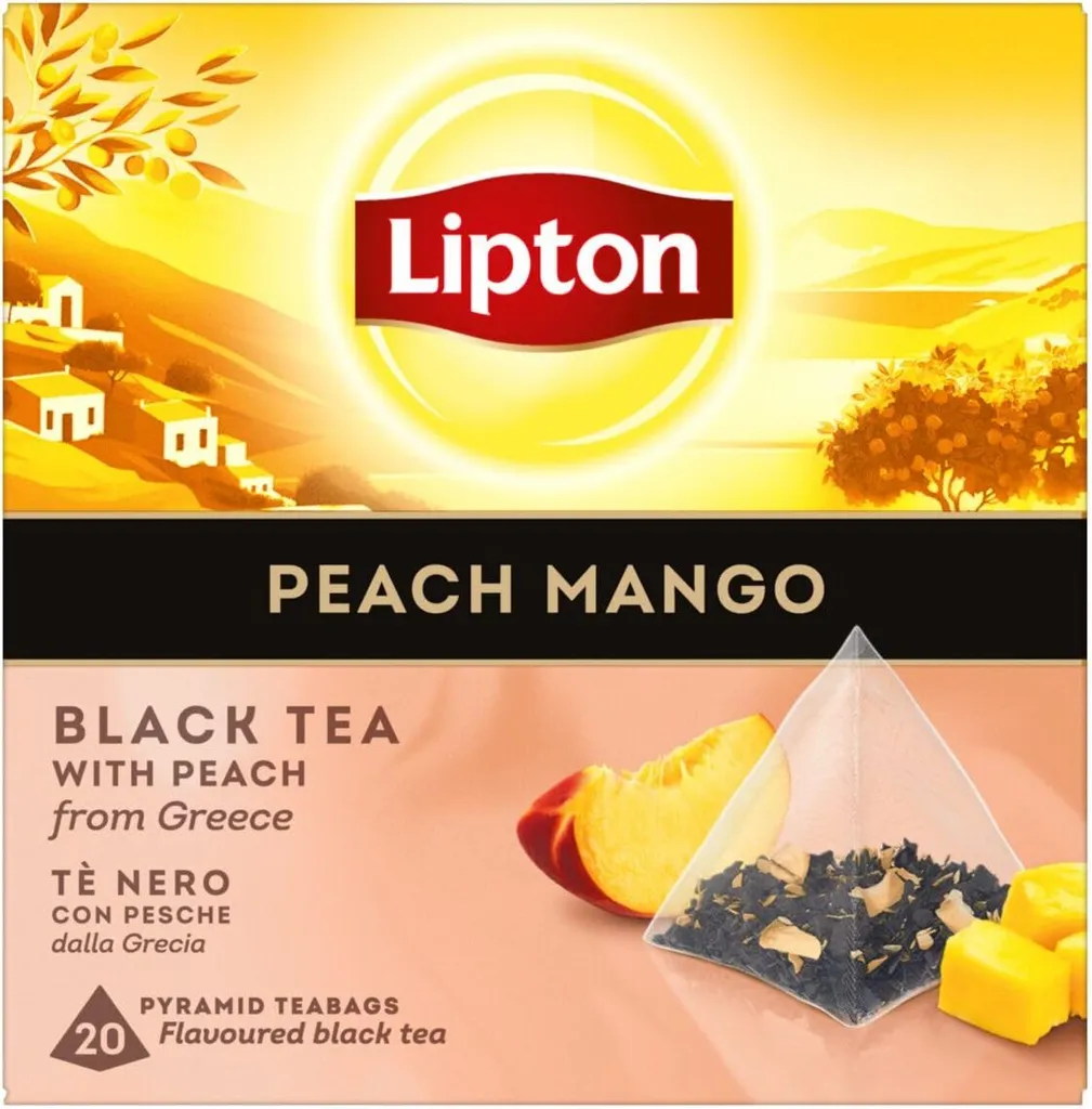 Lipton - Black Specialty - "Peach Mango" - 20 Pyramidenteebeutel, 35 gm