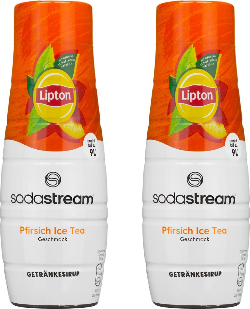 Lipton Peach Iced Tea Syrup 2x440ml SodaStream Concentrate Refreshment 880 ml