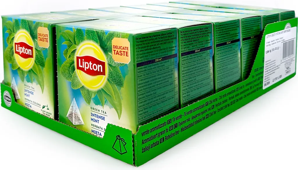 Lipton Grüner Tee Intense Mint, 20er Pack x 12, 384 gm