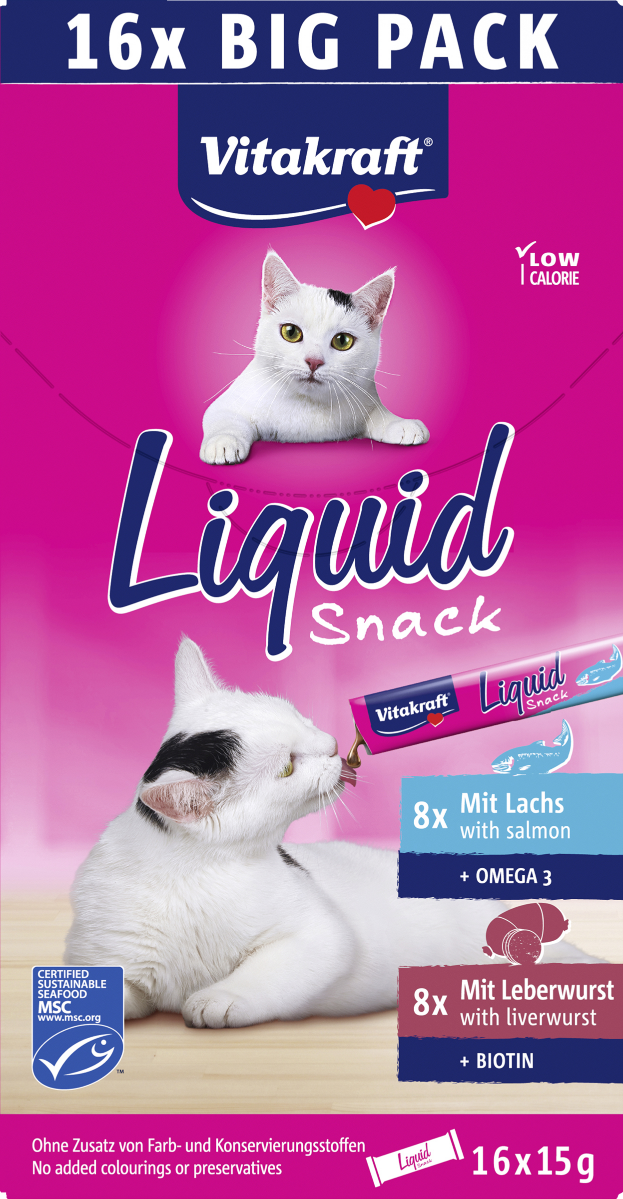 Vitakraft Liquid snack salmon & liver sausage