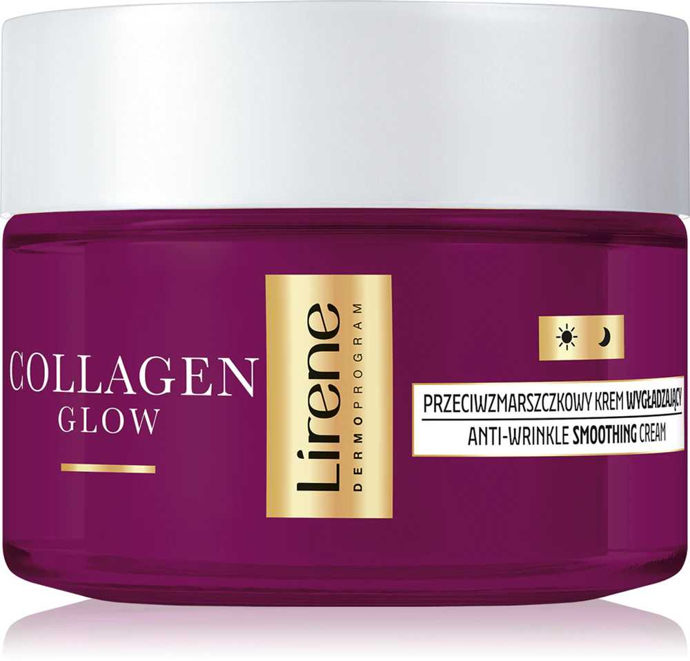 Lirene Collagen Glow 50+ smoothing cream to firm facial contours