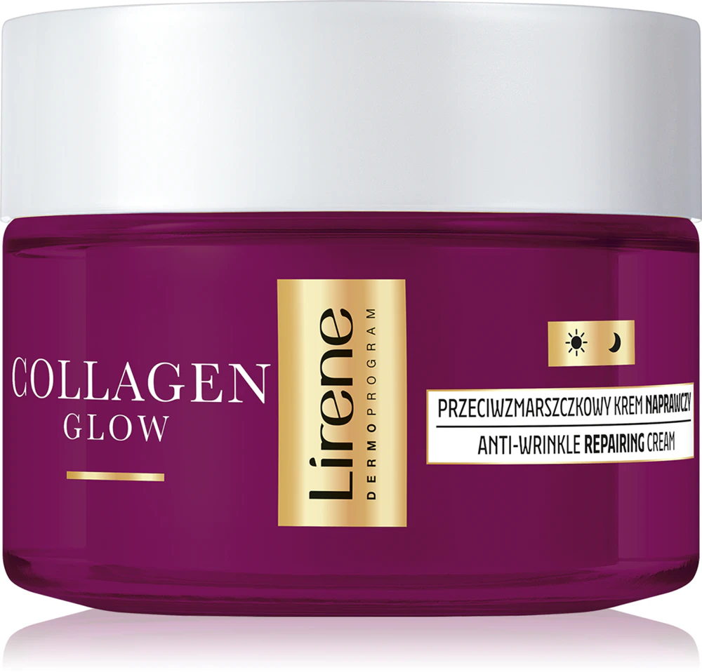 Lirene Collagen Glow 70+ anti-wrinkle and regenerating cream to nourish the skin and maintain natural hydration