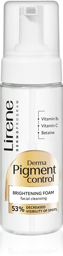 Lirene Derma Pigment Control Brightening Foam Brightening Cleansing Foam for Hyperpigmented Skin