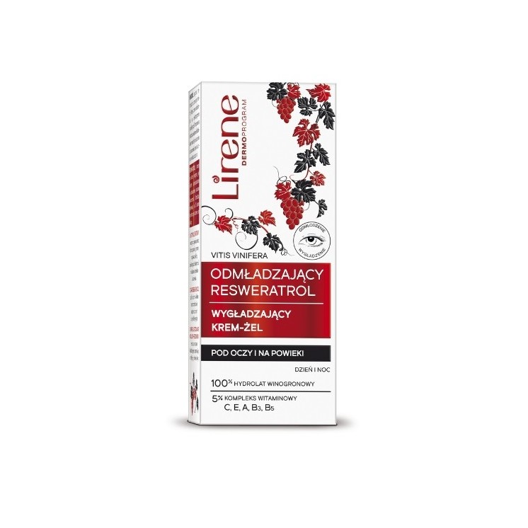 Lirene Smoothing and Brightening Eye Cream-Gel Resveratrol 20 ml
