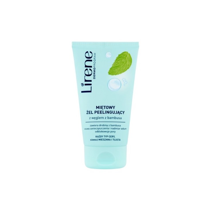 Lirene Mint Peeling Gel with Bamboo Charcoal 150 ml