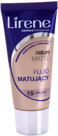 Lirene Nature Matte mattifying make-up fluid for a long-lasting effect Farbton 15 Tanned 30 ml