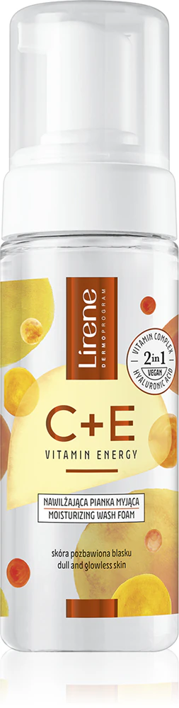 Lirene Vitamin C+E hydrating cleansing foam with vitamins C and E