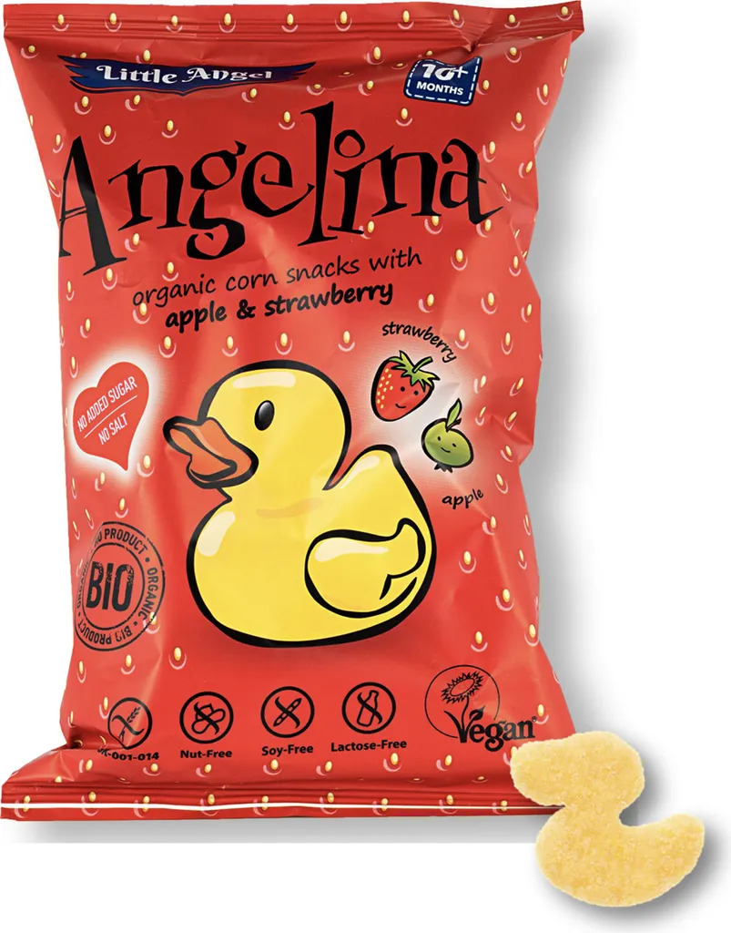 Biogo LITTLE ANGEL Corn Chips ANGELINA Strawberry-Apple, from 10 months. 30 g