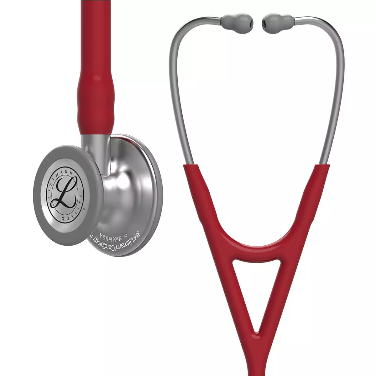 Littmann Cardiology IV Stethoscope – Stainless Steel Edition, Burgundy