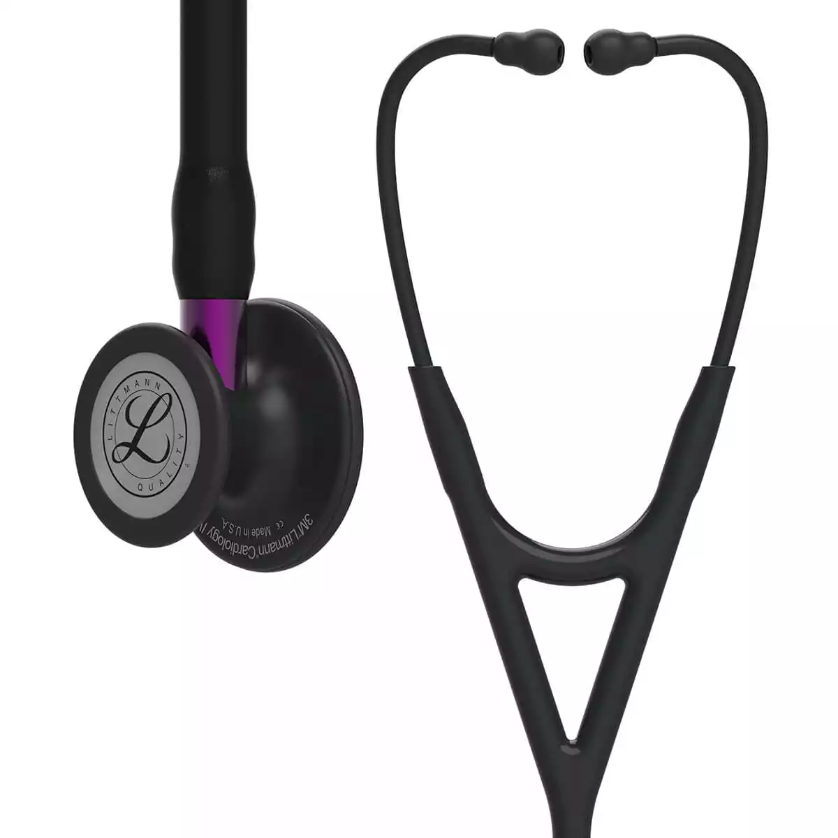 Littmann Cardiology IV Stethoscope – Stem Edition, Black/Stem Voilet
