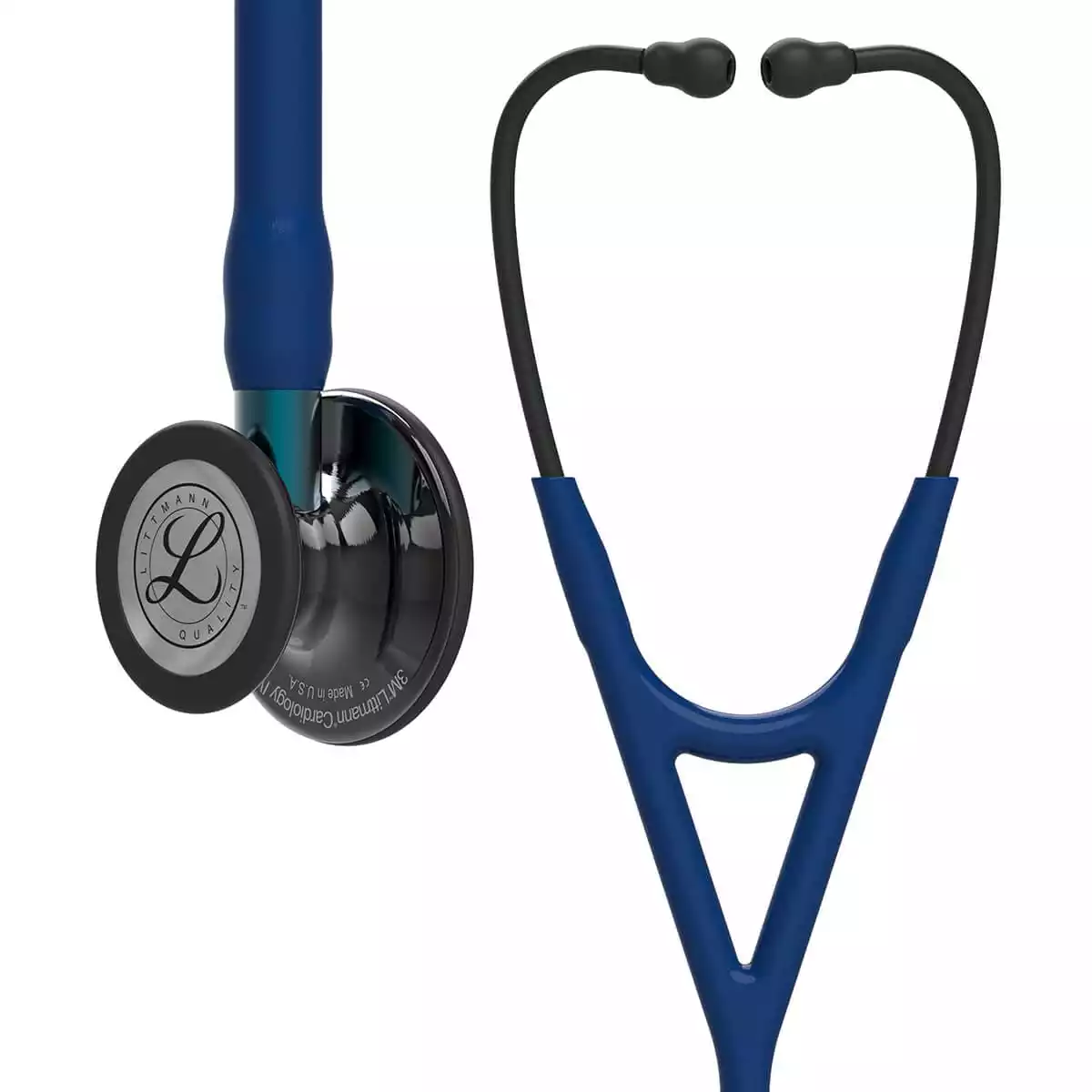 Littmann Cardiology IV Stethoscope – Stem Edition, Navy/Stem Blue/ Smoke