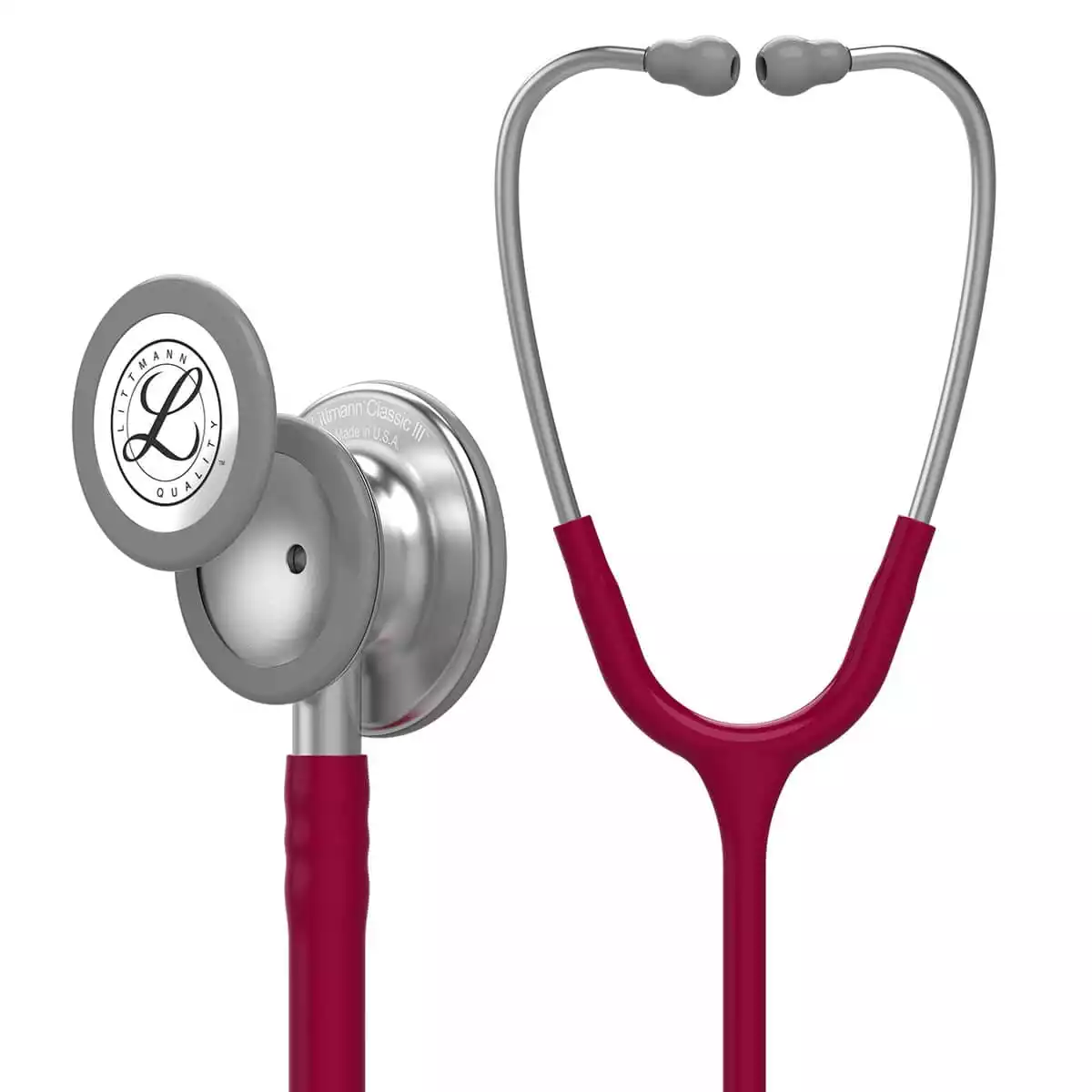Littmann Classic III Stethoscope – Stainless Steel Edition, Burgundy