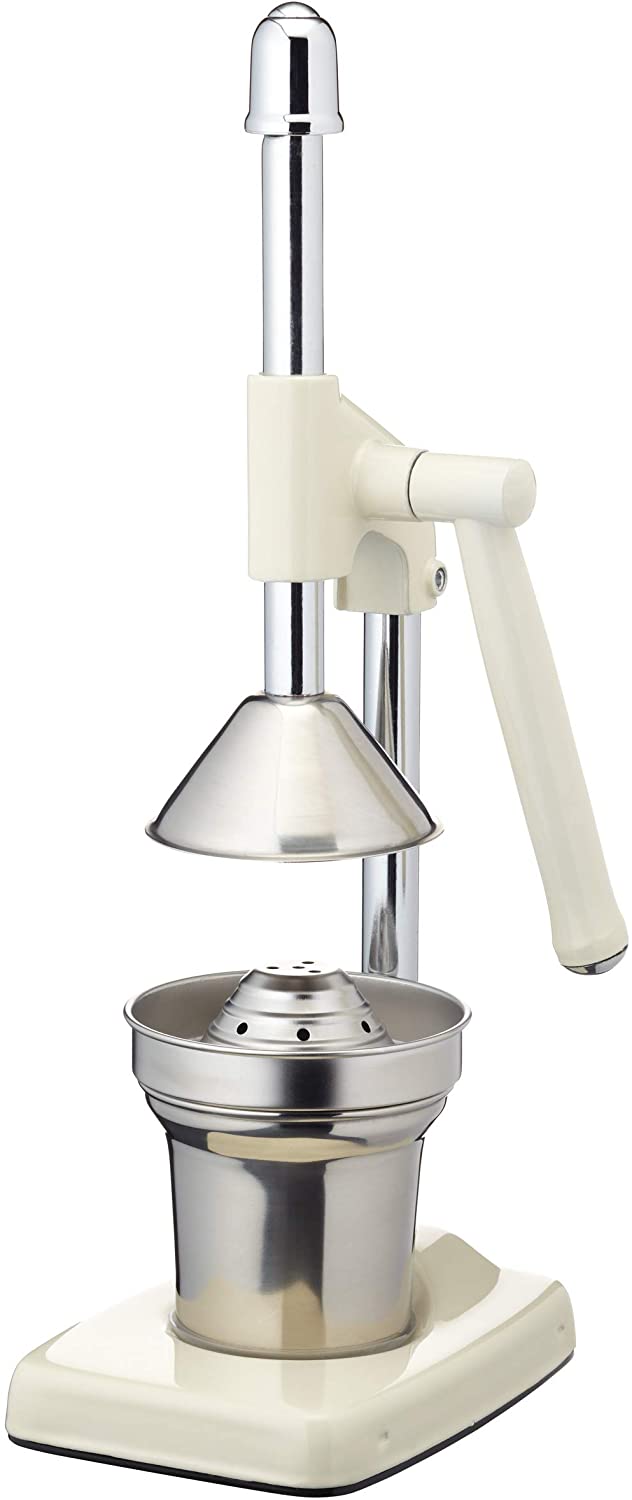 KitchenCraft Living Nostalgia Kitchen Craft Heavy Duty Lever Arm Juicer, Cream