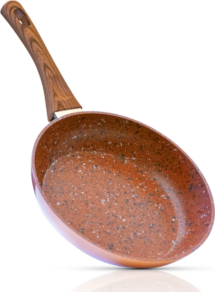 Livington Copper & Stone Pan - 24cm Frying Pan - Non-stick Coating - Pan
