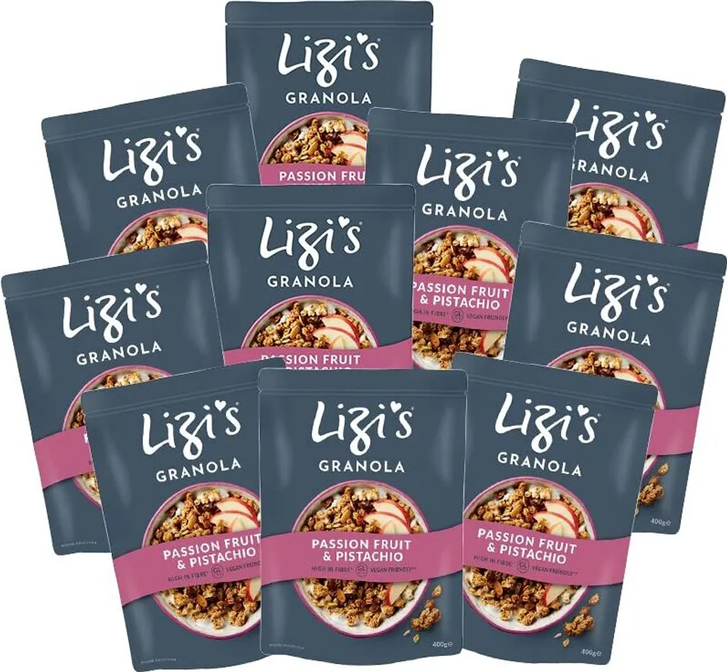 Lizi's LIZIs Granola, Passion Fruit & Pistacchio (10x400g)