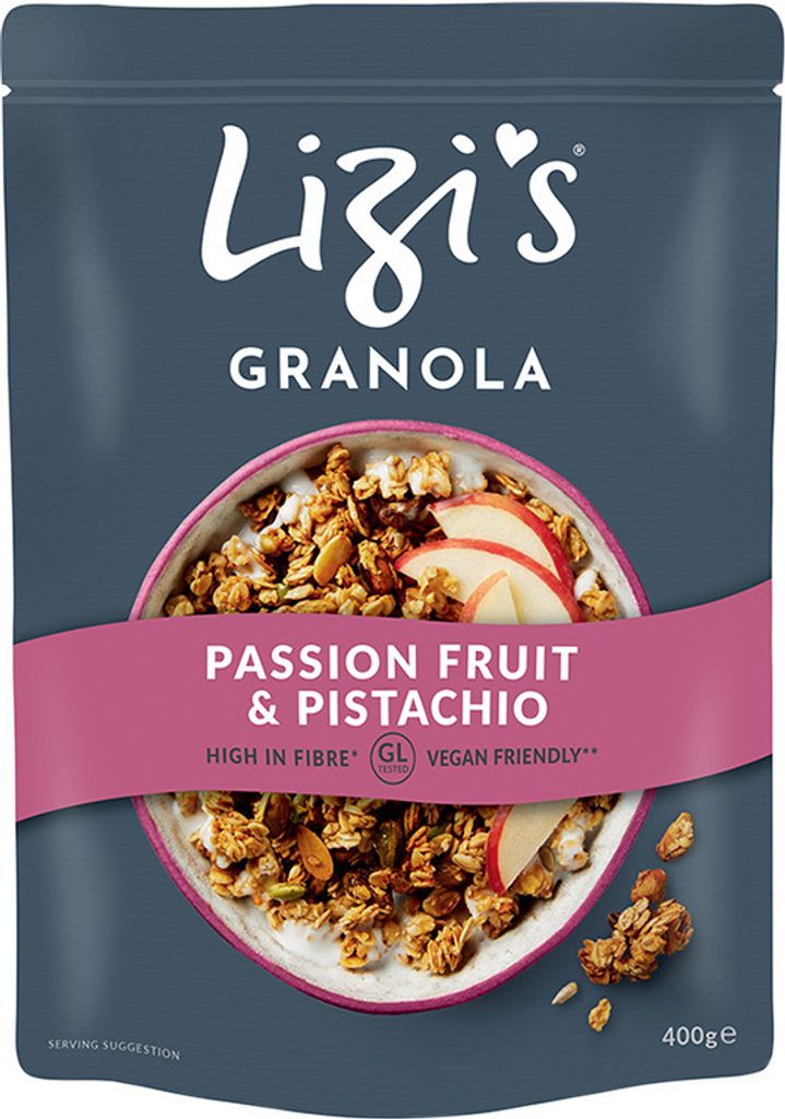 Lizi's LIZIs Granola, Passion Fruit & Pistacchio 400g