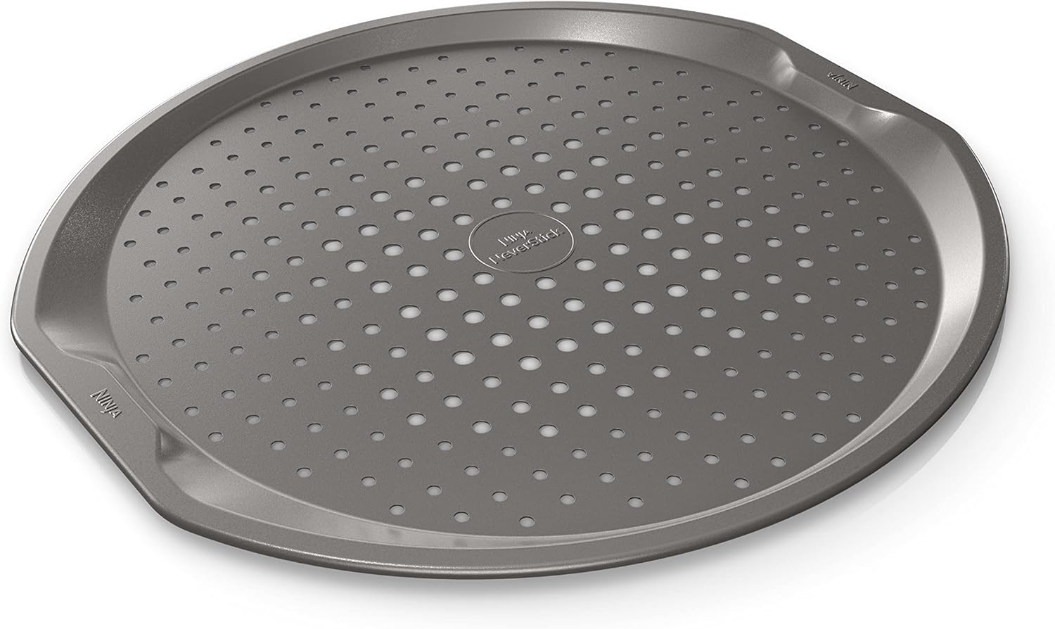 Ninja Foodi ZEROSTICK Pizza Tray, 33 cm, Non-Stick Coating, Durable, Heavy Duty Aluminised Steel Pizza Tray, Dishwasher Safe, Grey, B30813EUUK
