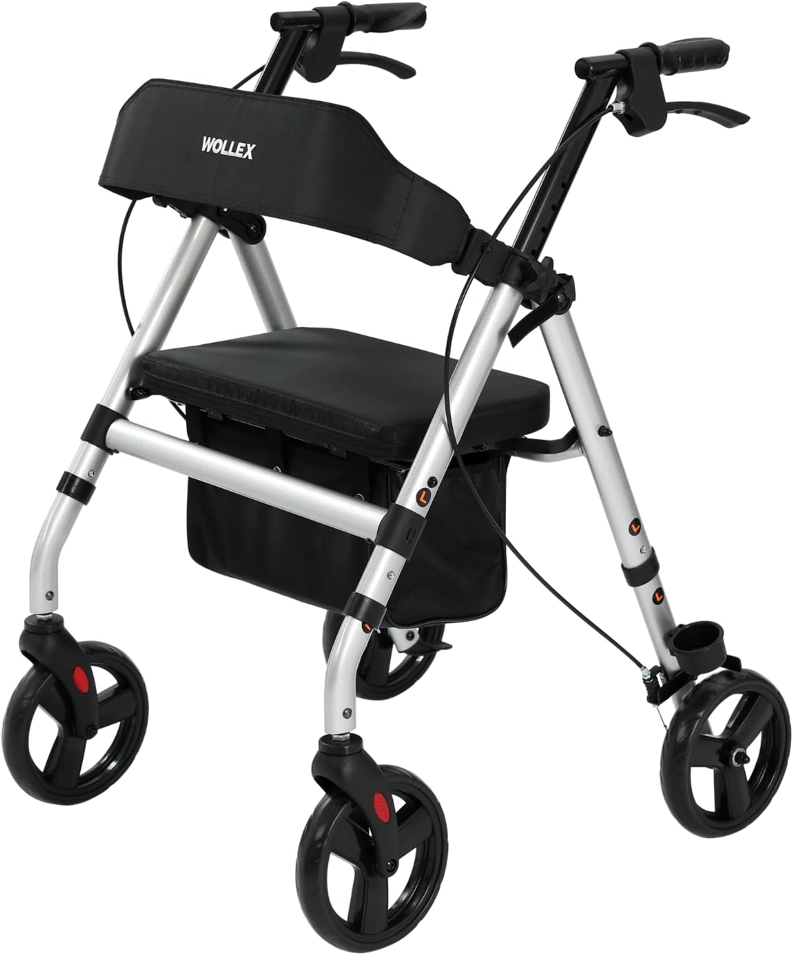 smartEC Store maxErgo Rollator Silver Walking Aid for Outdoor Indoor Approved as Medical Device