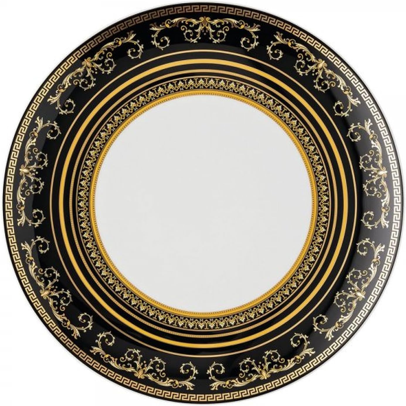 Versace by Rosenthal Virtus Gala Dinner Plate Porcelain Diameter 28 x Height 2.9 cm Black