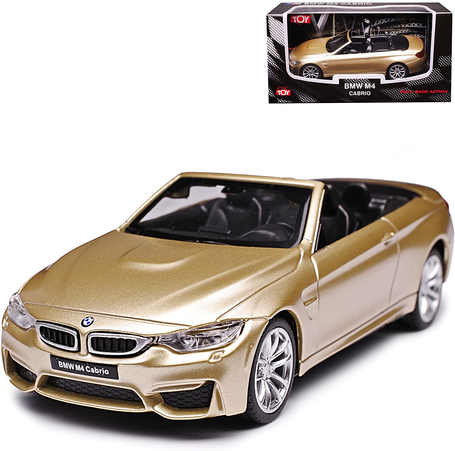 CMC Toy B-M-W Unknown B-M-W 4 Piece Convertible M4 F83 Beige Gold From 2014 1/43 Cmc Toy 
