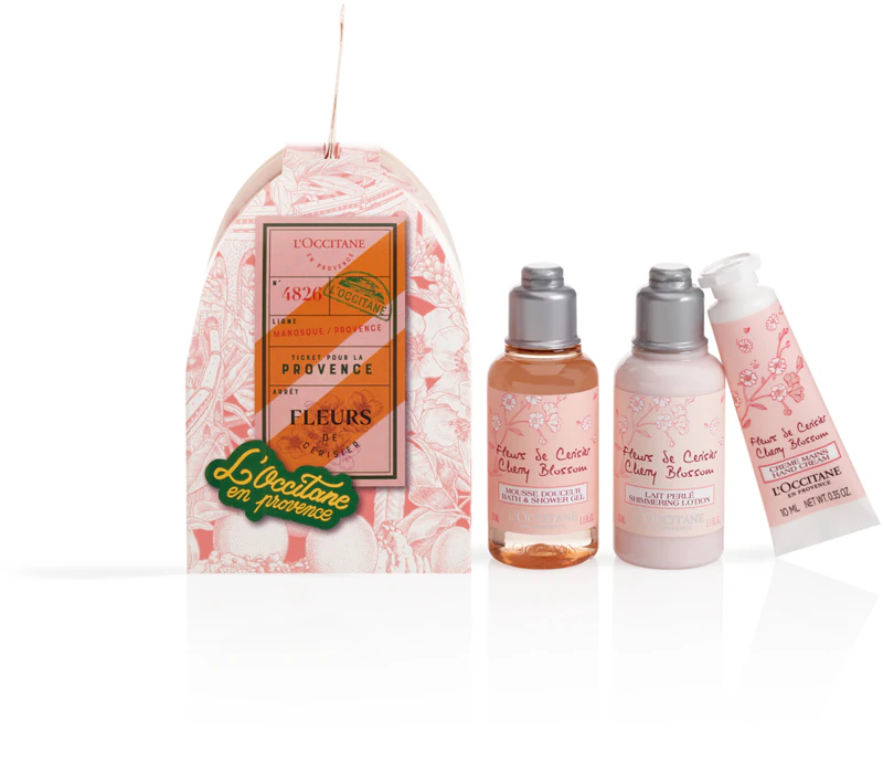 LOCCITANE L’Occitane Cherry Blossom Holiday Ornament Body Gift Set