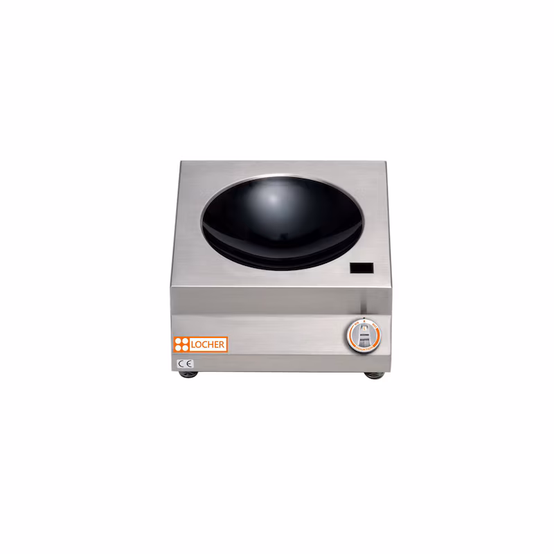 LOCHER electric induction wok, 7 kW, digital display under the ceramic glass