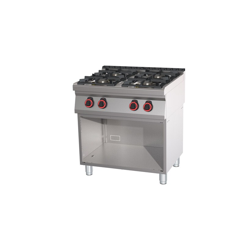 LOCHER gas stove, 4 cooking zones, external dimensions: 800x700x900 mm