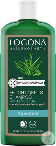 Logona Moisturizing Shampoo Aloe Vera Dry Hair Organic Bottle 250ml