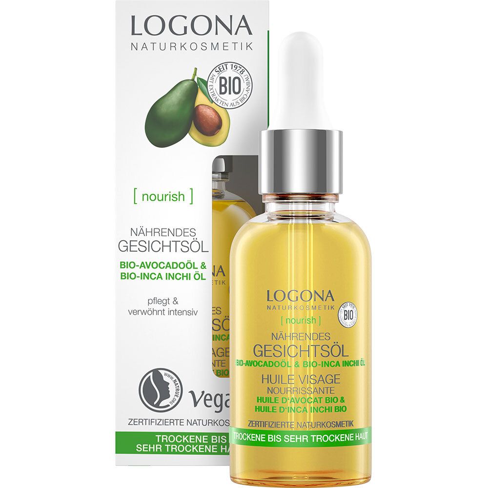 LOGONA Naturkosmetik nährendes Gesichtsöl Bio-Avocado 30 ml