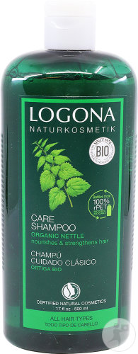 Logona Care Shampoo Organic Nettle All Hair Types Organic Bottle 500ml