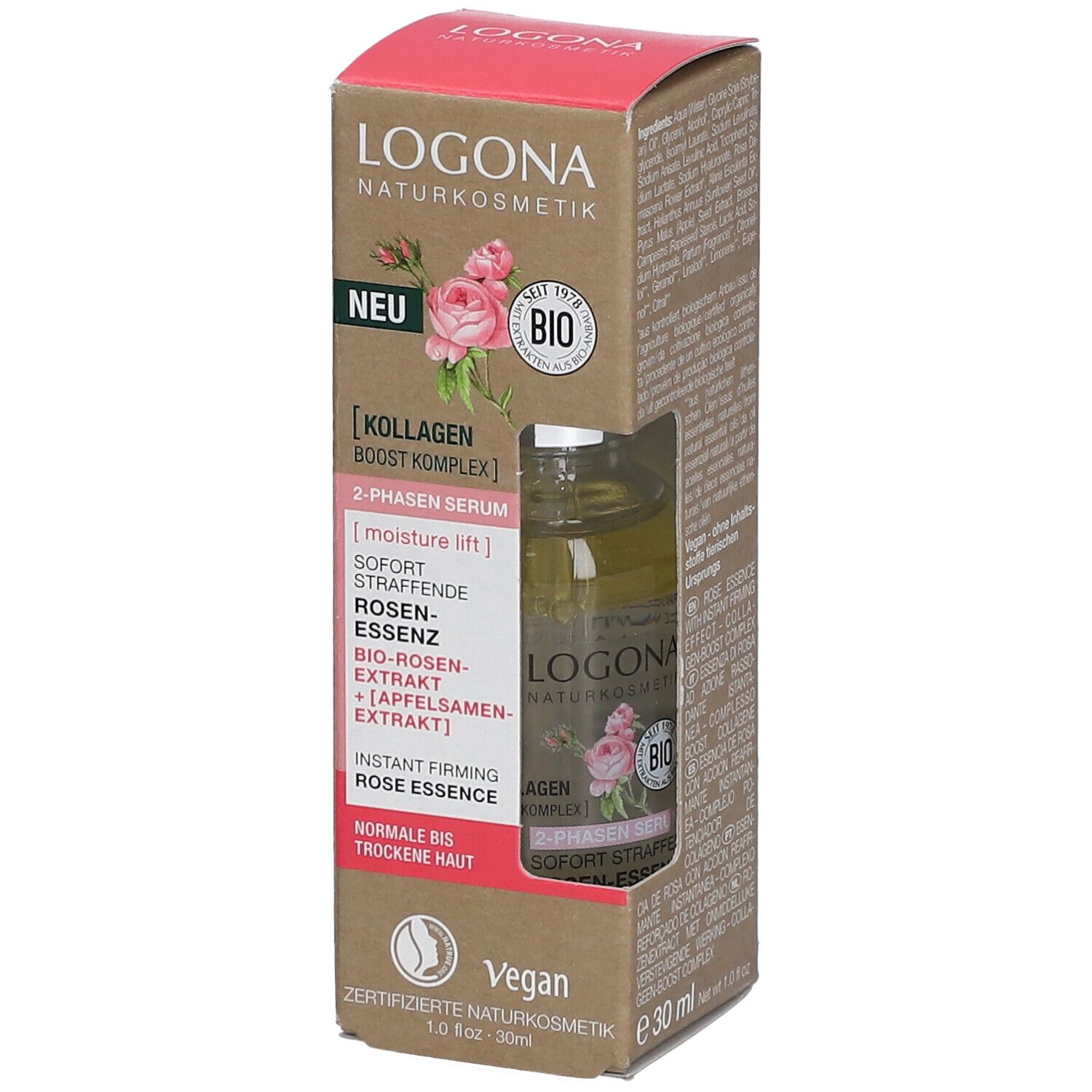 LOGONA Sofort straffendes 2-PHASEN SERUM 30 ml