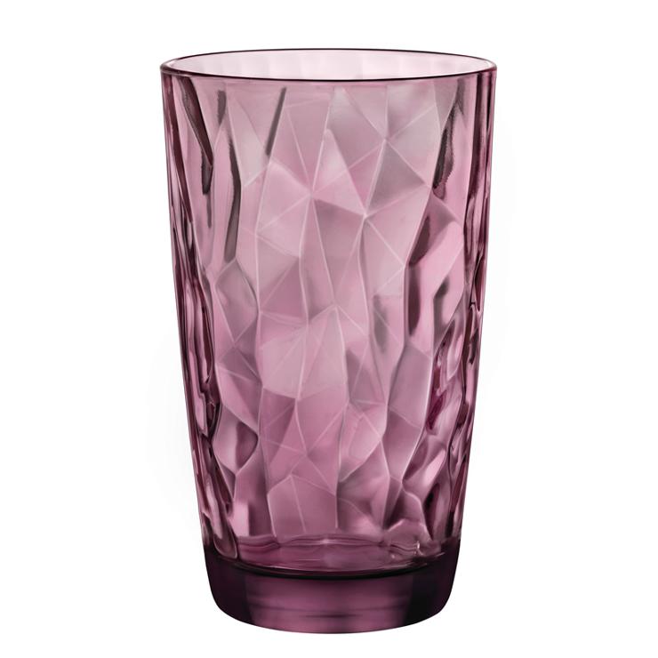 Bormioli Long drink cup purple 47 cl, Diamond No. FH47P, contents: 470 ml, height: 143.5 mm