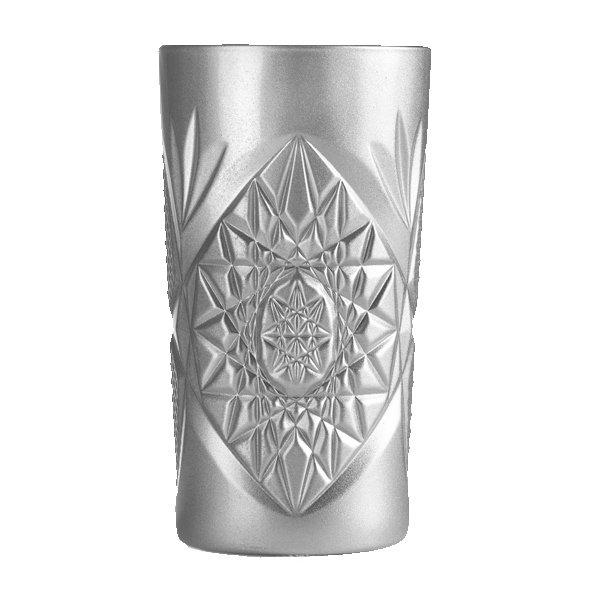 Long drink glass cocktail glass juice glass water glass Hobstar silver from Libbey