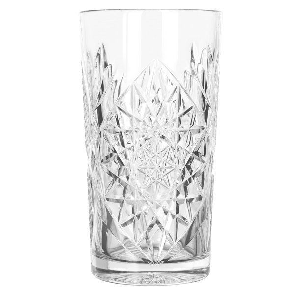 Long drink glass cocktail glass juice glass water glass Hobstar from Libbey