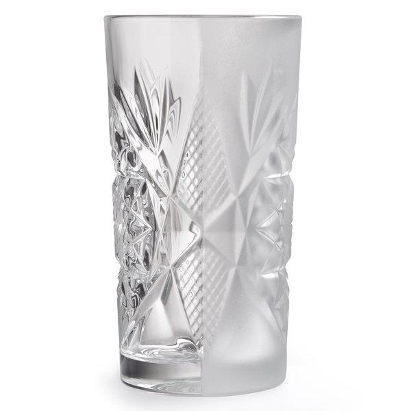 Hobstar matt long drink glass from Libbey