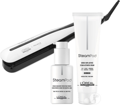 L'Oréal Professionnel LOréal Professionnel Steampod 3.0 + Smoothing Cream For Thick Hair 150ml + Serum Concentrate 50ml