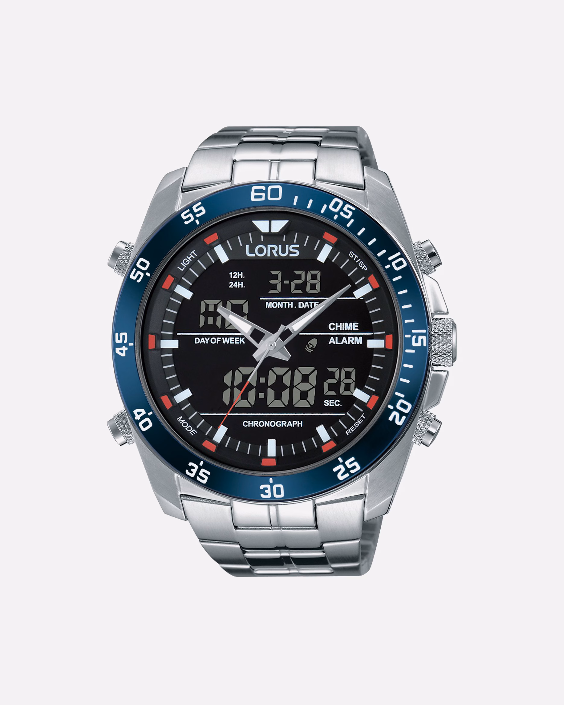 Lorus watch chronograph stainless steel