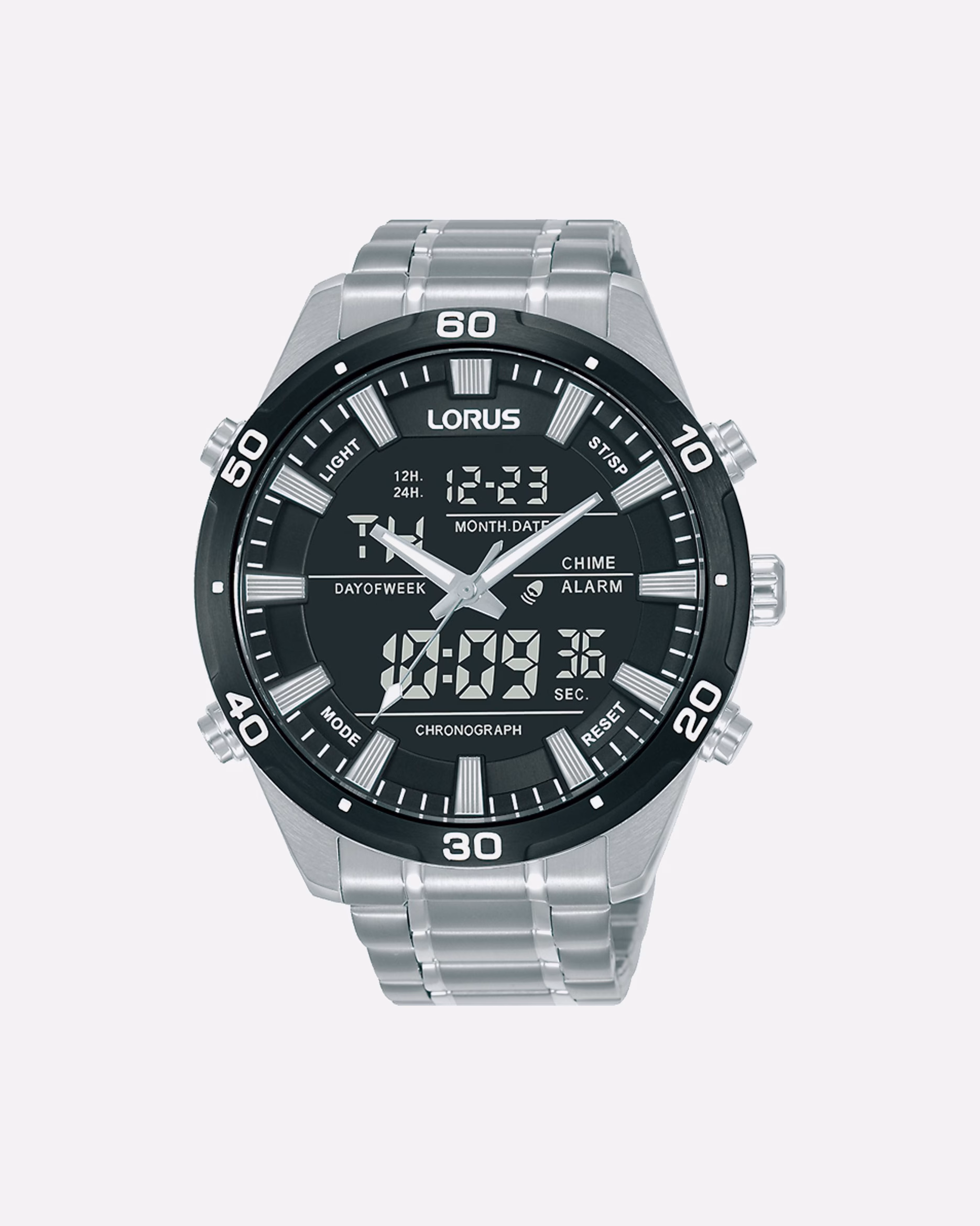 Lorus watch chronograph stainless steel