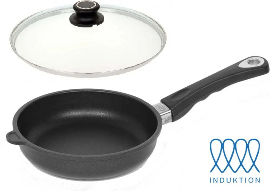 LOTUS CAST IRON PAN Flat pan Ø 20cm INDUCTION W 15cm H 5.1cm + Lid