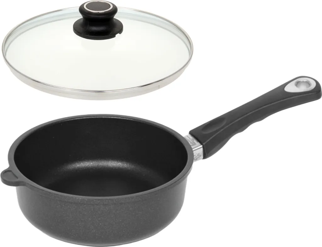 LOTUS CAST IRON PAN High-sided pan Ø 20cm W 15cm H 7.5cm Removable handle + lid