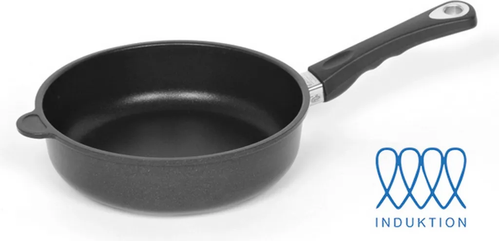 LOTUS cast iron pan, high-sided pan, Ø 20cm, induction, W15cm, H7.5cm, removable handle