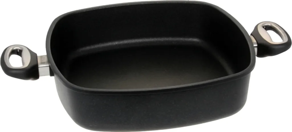 LOTUS cast iron pan, square casserole including lid