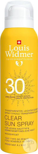 Louis Widmer Clear Sun Spray SPF30 Lightly Perfumed 125ml