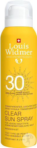 Louis Widmer Clear Sun Spray SPF30 Without Perfume 125ml