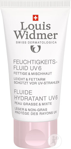 Louis Widmer Moisturizing Fluid UV 6 For Oily & Combination Skin Without Perfume Tube 50ml