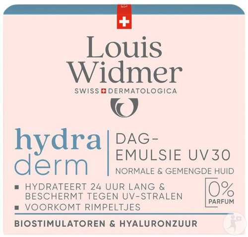 Louis Widmer Hydraderm day emulsion SPF30 perfume-free jar 50 ml