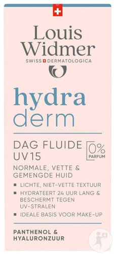Louis Widmer Hydraderm Day Fluid SPF15 Perfume Free Tube 50ml