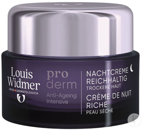 Louis Widmer Proderm Anti-Ageing Intensive Rich Night Cream Dry Skin Jar 50ml