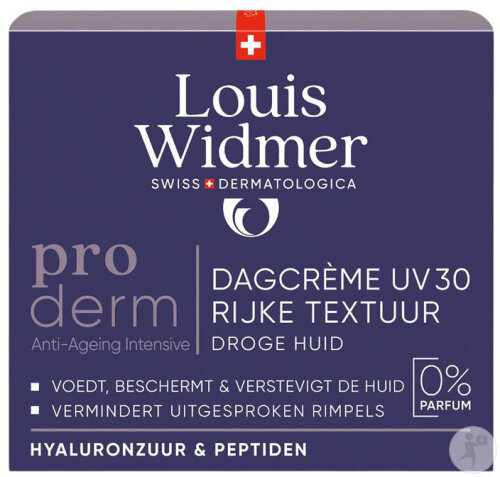Louis Widmer Proderm Day Cream SPF30 Rich Without Perfume Jar 50ml