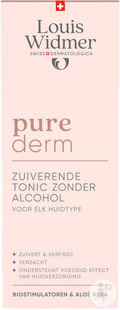 Louis Widmer Purederm alcohol-free cleansing lotion bottle 200ml